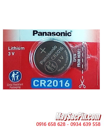 Panasonic CR2016; Pin đồng xu 3v lithium Panasonic CR2016 chính hãng _Made in Indonesia